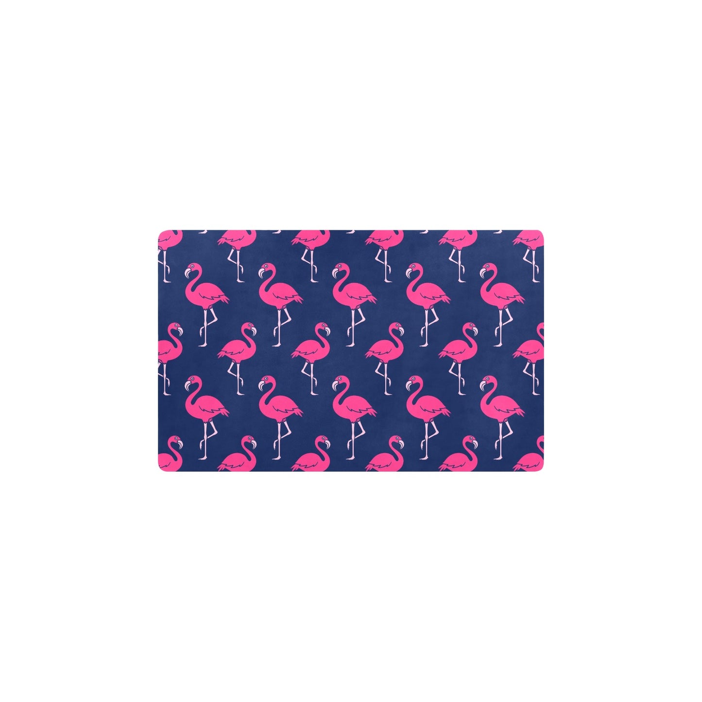 Pink Flamingo Pattern Kitchen Mat