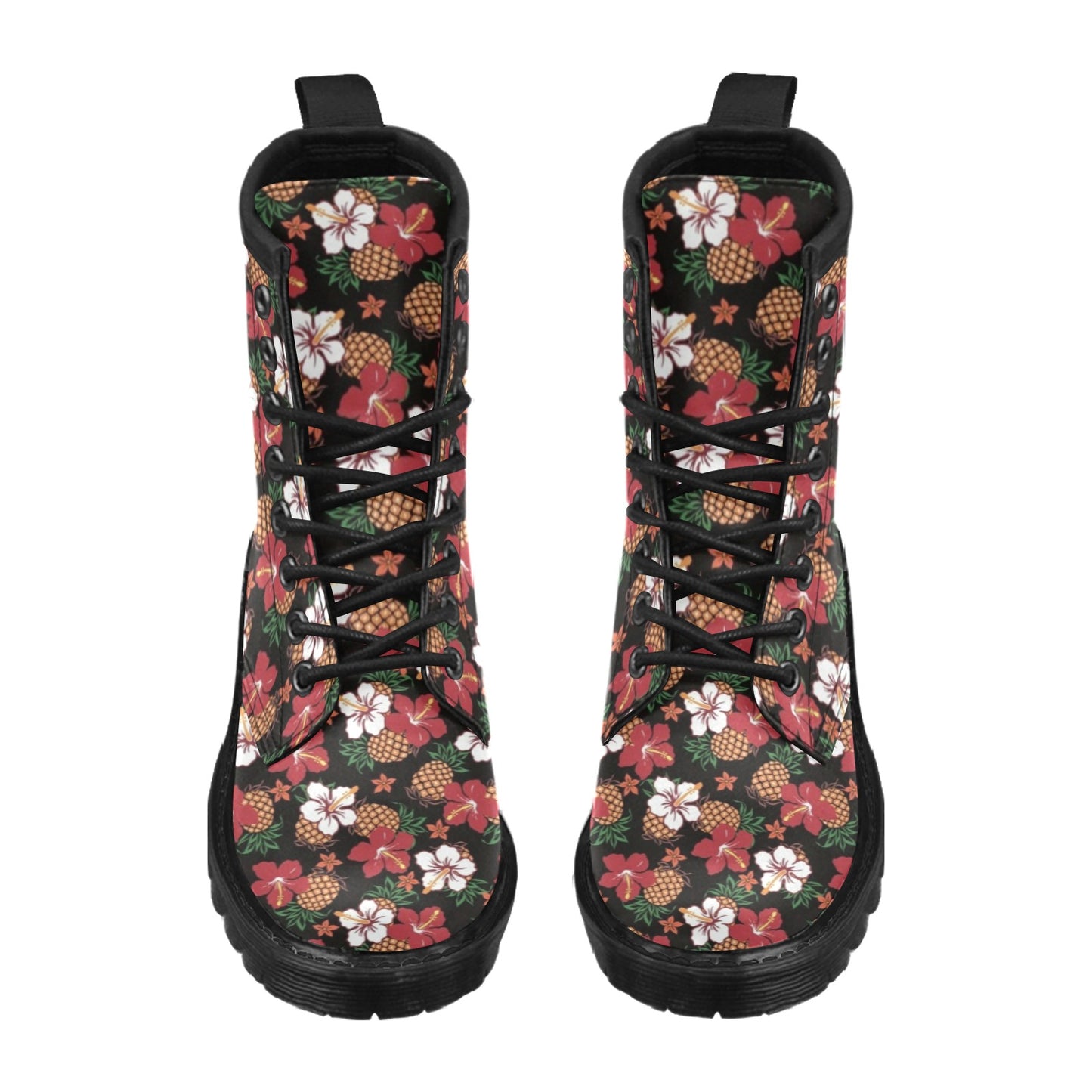 Hawaiian Themed Pattern Print Design H013 Women's Boots