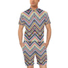 Multicolor zigzag Tribal Aztec Men's Romper