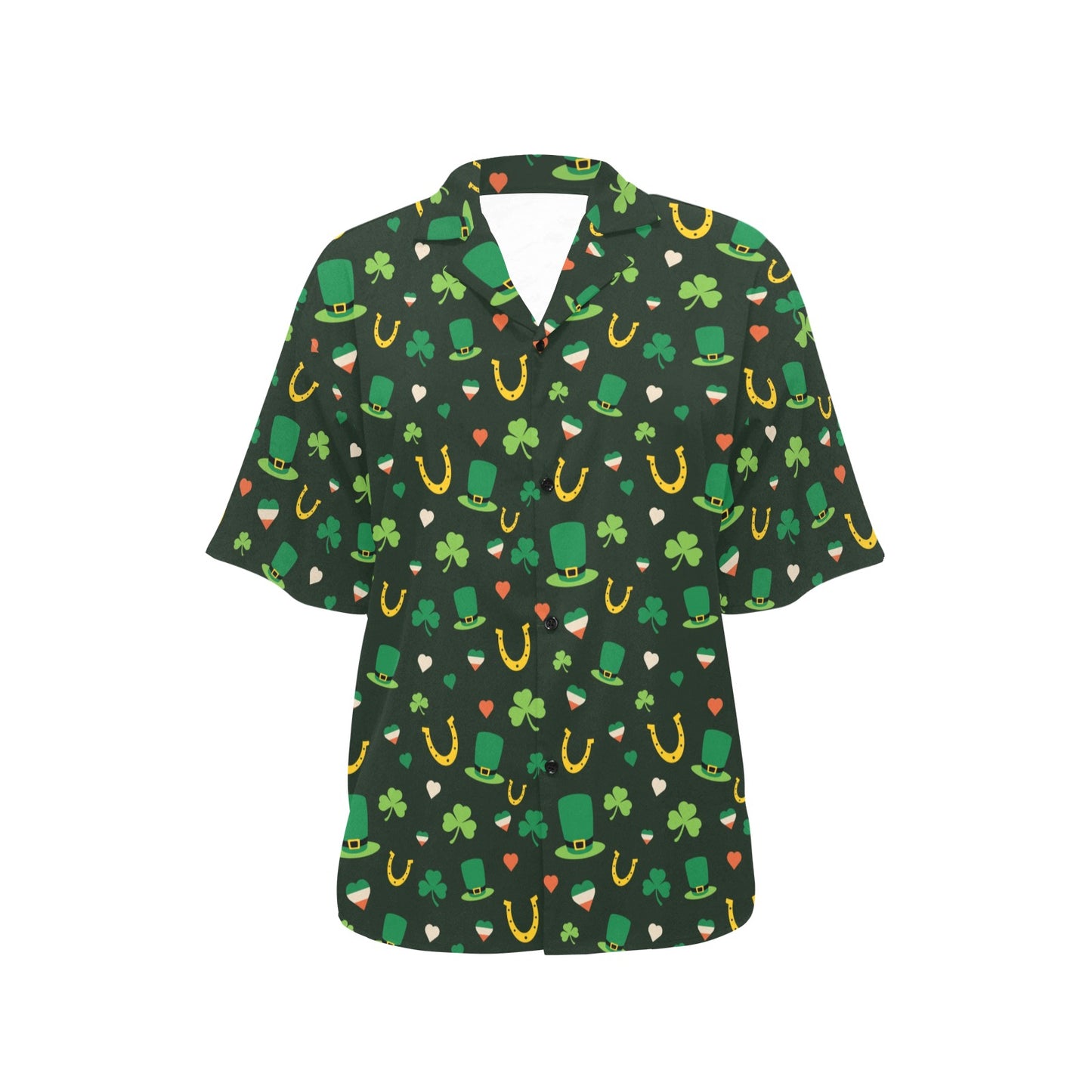 Shamrock Print Design LKS308 Women's Hawaiian Shirt