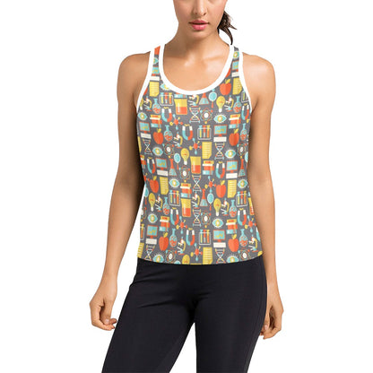 Science Print Design LKS302 Women's Racerback Tank Top