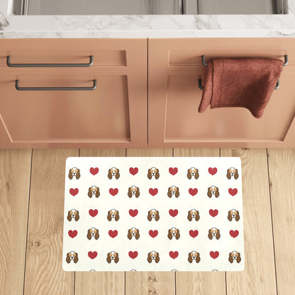 Cavalier King Charles Spaniels Pattern Print Design 01 Kitchen Mat