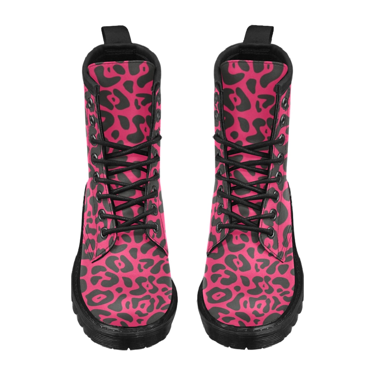 Cheetah Pink Print Pattern Women's Boots