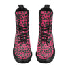 Cheetah Pink Print Pattern Women's Boots