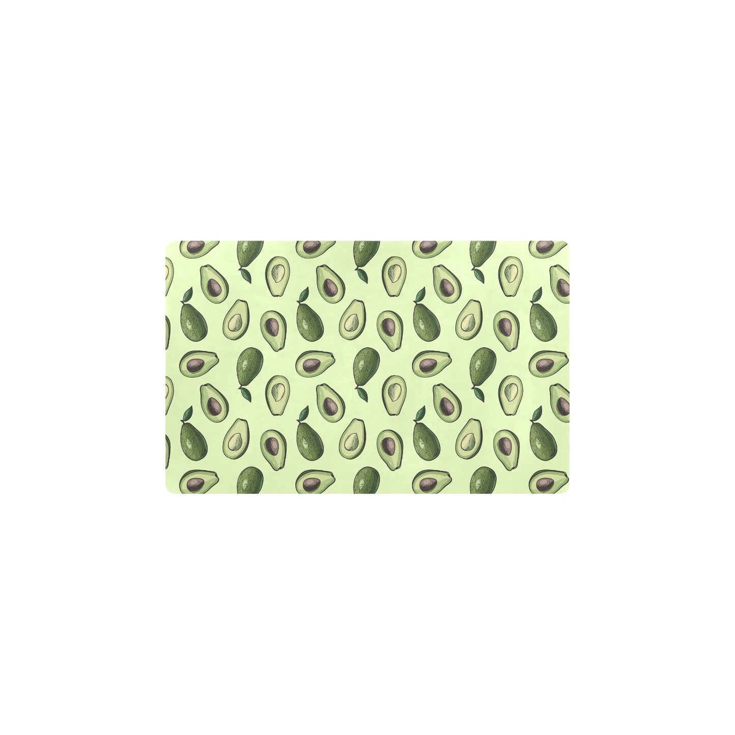 Avocado Pattern Print Design 02 Kitchen Mat