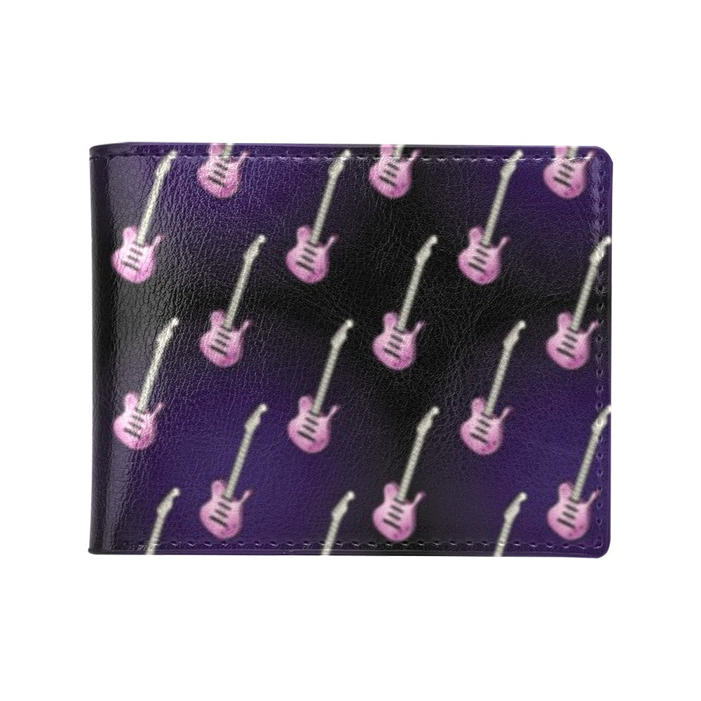 Electric Guitar Print Design LKS405 Men's ID Card Wallet