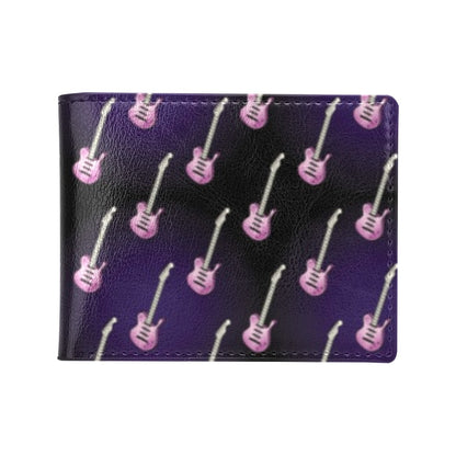 Electric Guitar Print Design LKS405 Men's ID Card Wallet