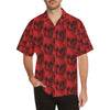 Skull Red Print Design LKS306 Men's Hawaiian Shirt