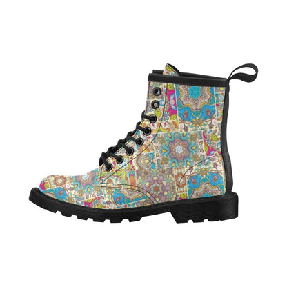 Patchwork Print Design LKS402 Women's Boots