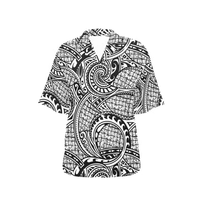 Polynesian Tribal Pattern Women's Hawaiian Shirt