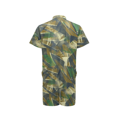 Military Camouflage Pattern Print Design 01 Men's Romper