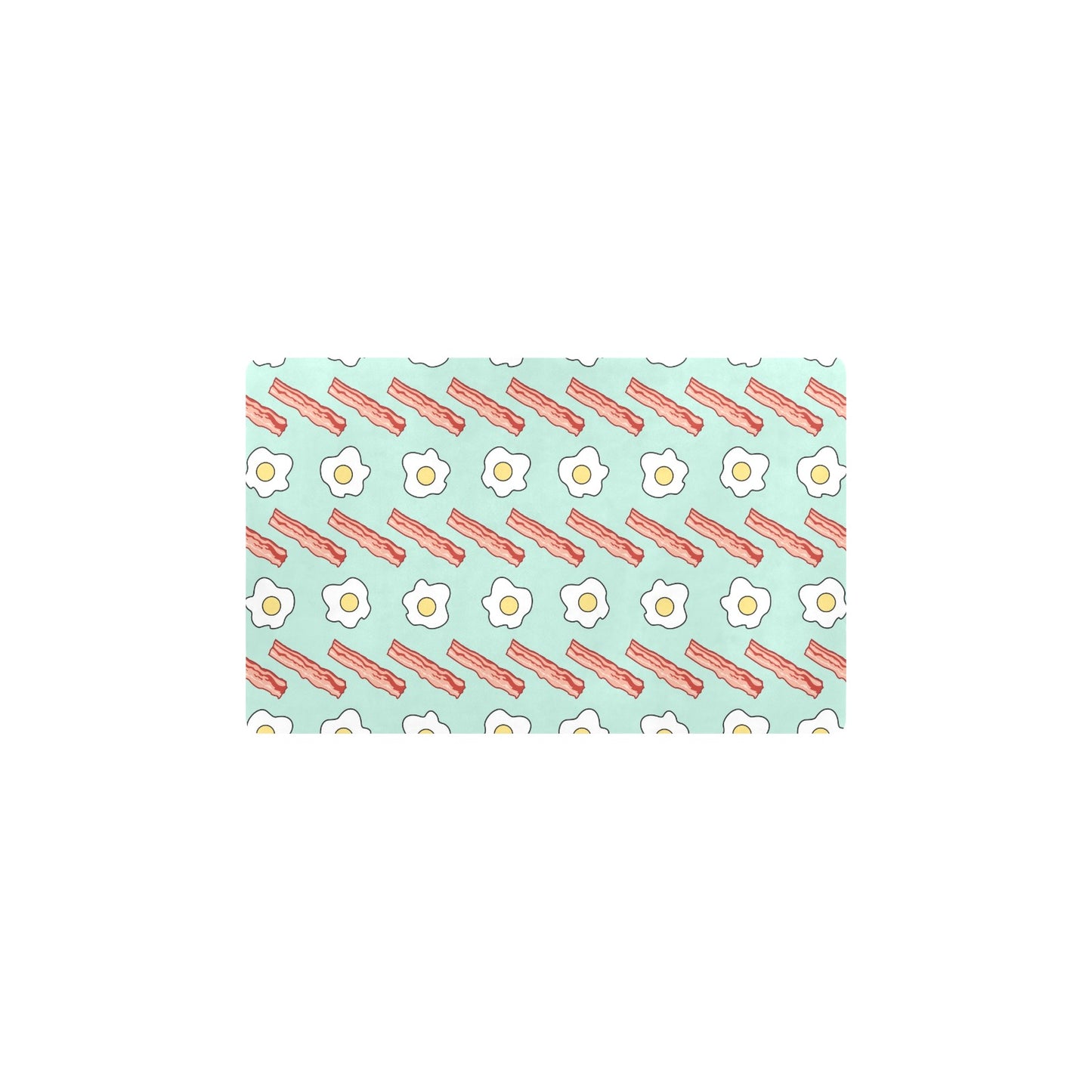 Bacon Sausage Pattern Print Design 01 Kitchen Mat