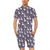 Llama with Candy Cane Themed Print Men's Romper