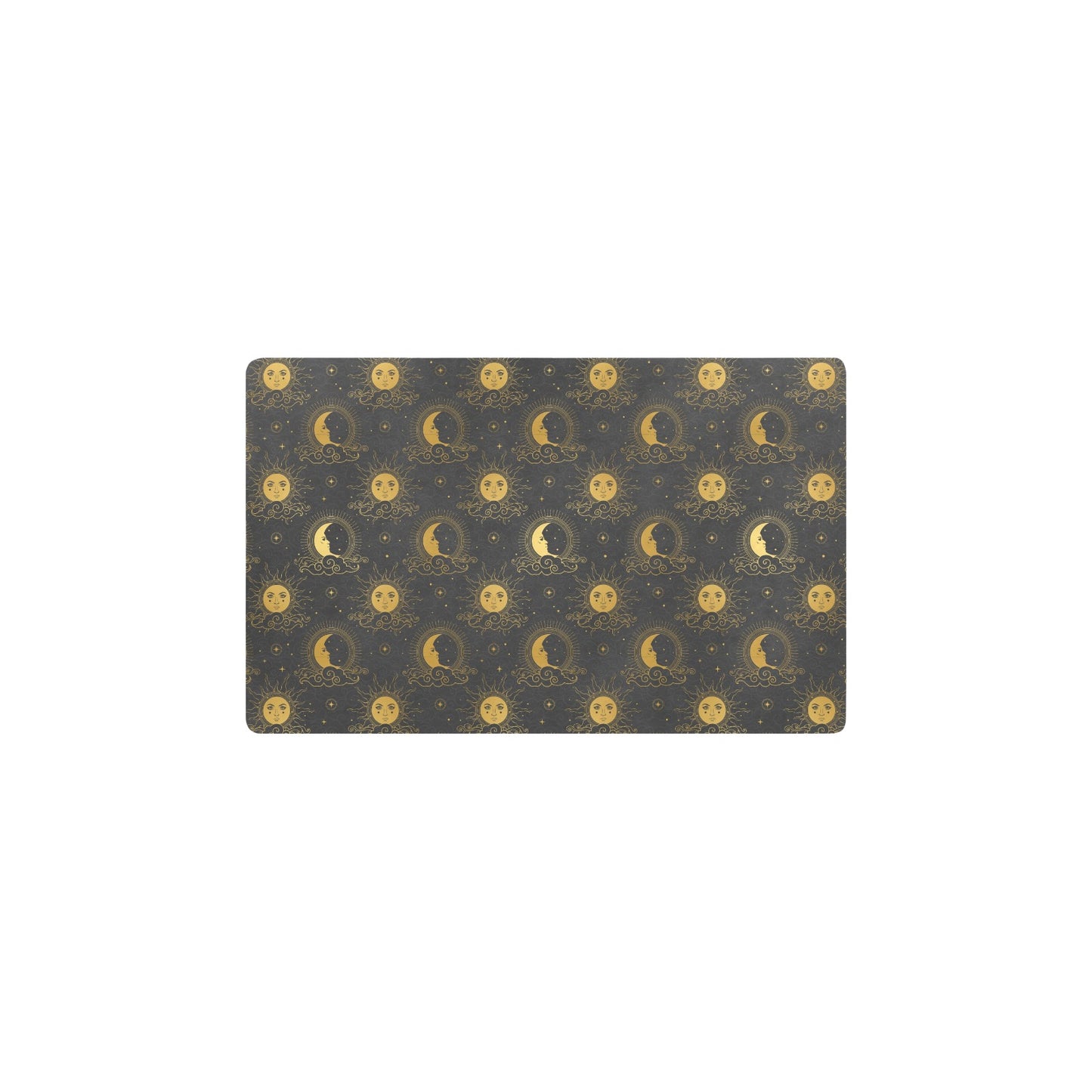 Celestial Moon Sun Pattern Print Design 05 Kitchen Mat