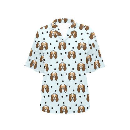 Cavalier King Charles Spaniels Pattern Print Design 02 Women's Hawaiian Shirt