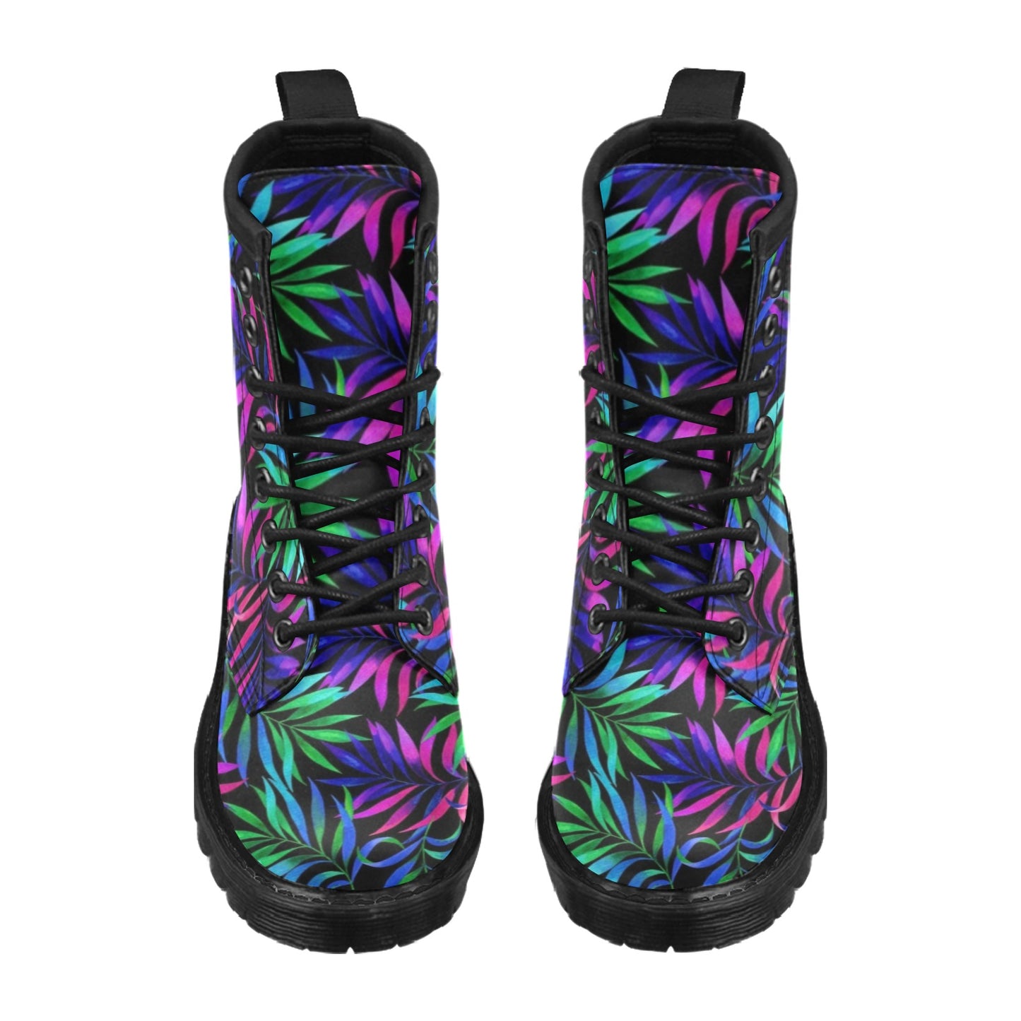 Tropical Flower Pattern Print Design TF010 Women's Boots