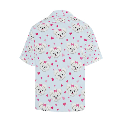 Maltese Pattern Print Design 03 Men's Hawaiian Shirt