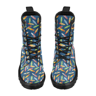 Surfboard Pattern Print Women's Boots