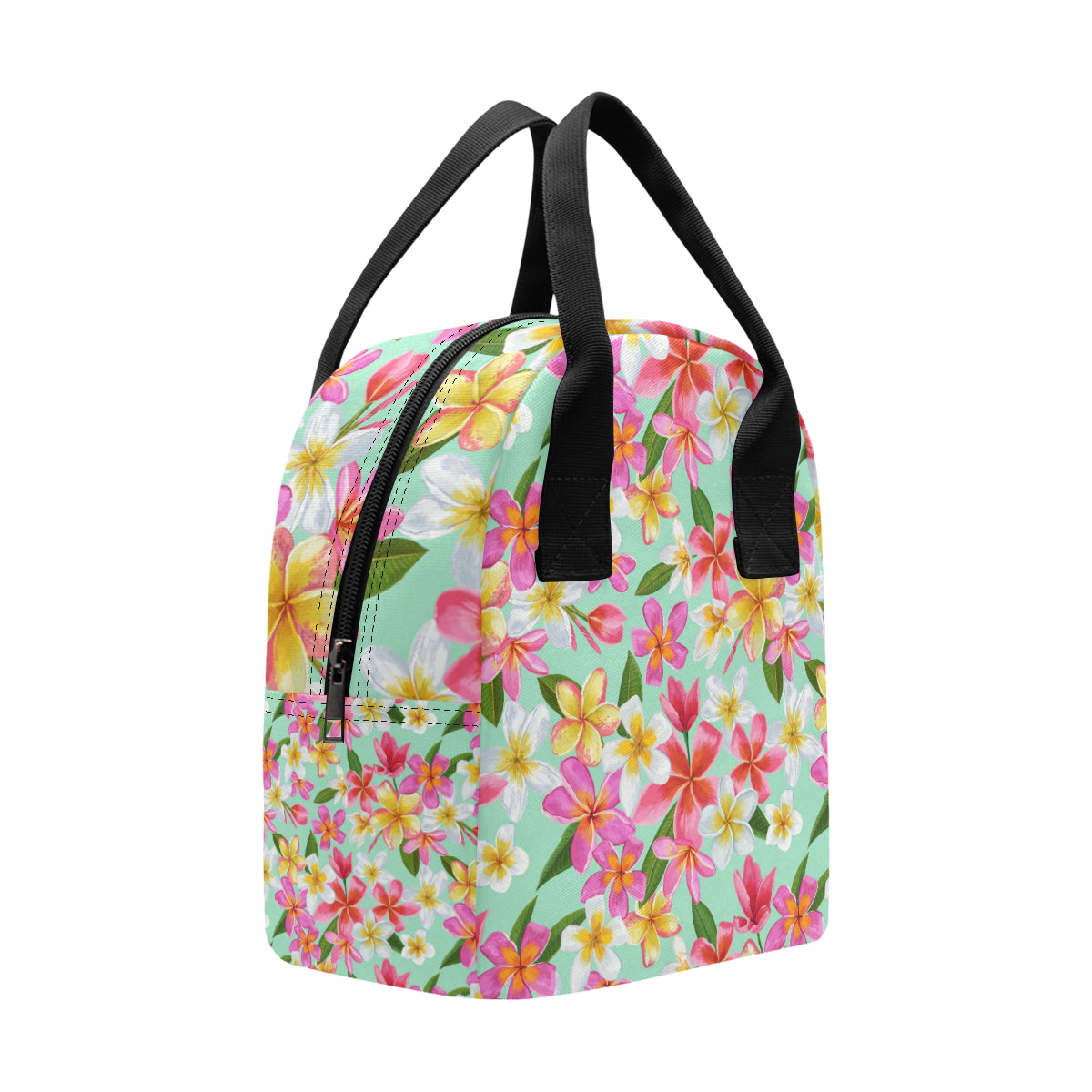 Plumeria Pattern Print Design PM014 Insulated Lunch Bag