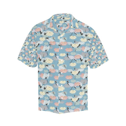 Water Lily Print Design LKS304 Men's Hawaiian Shirt