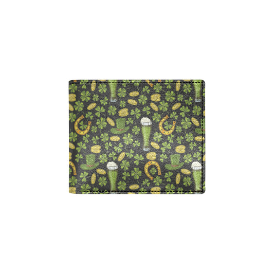 Clover St Patricks Pattern Print Design 03 Men's ID Card Wallet