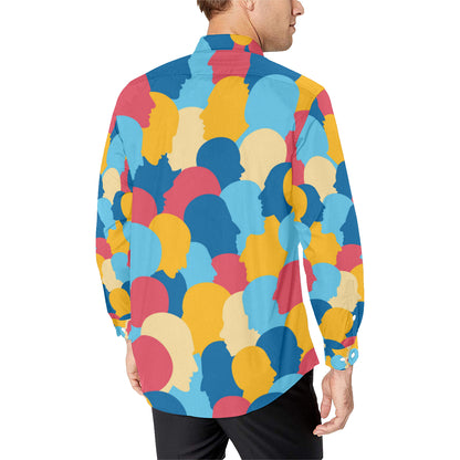 Psychology Pattern Print Design A02 Men's Long Sleeve Shirt