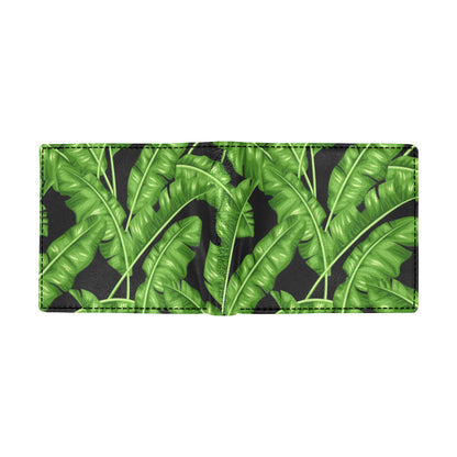 Banana Leaf Pattern Print Design BL01 Men's ID Card Wallet