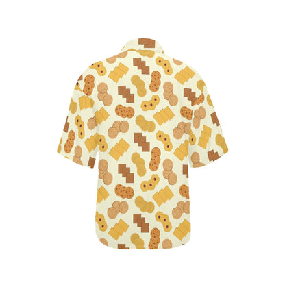 Cookie Pattern Print Design 06 Women's Hawaiian Shirt