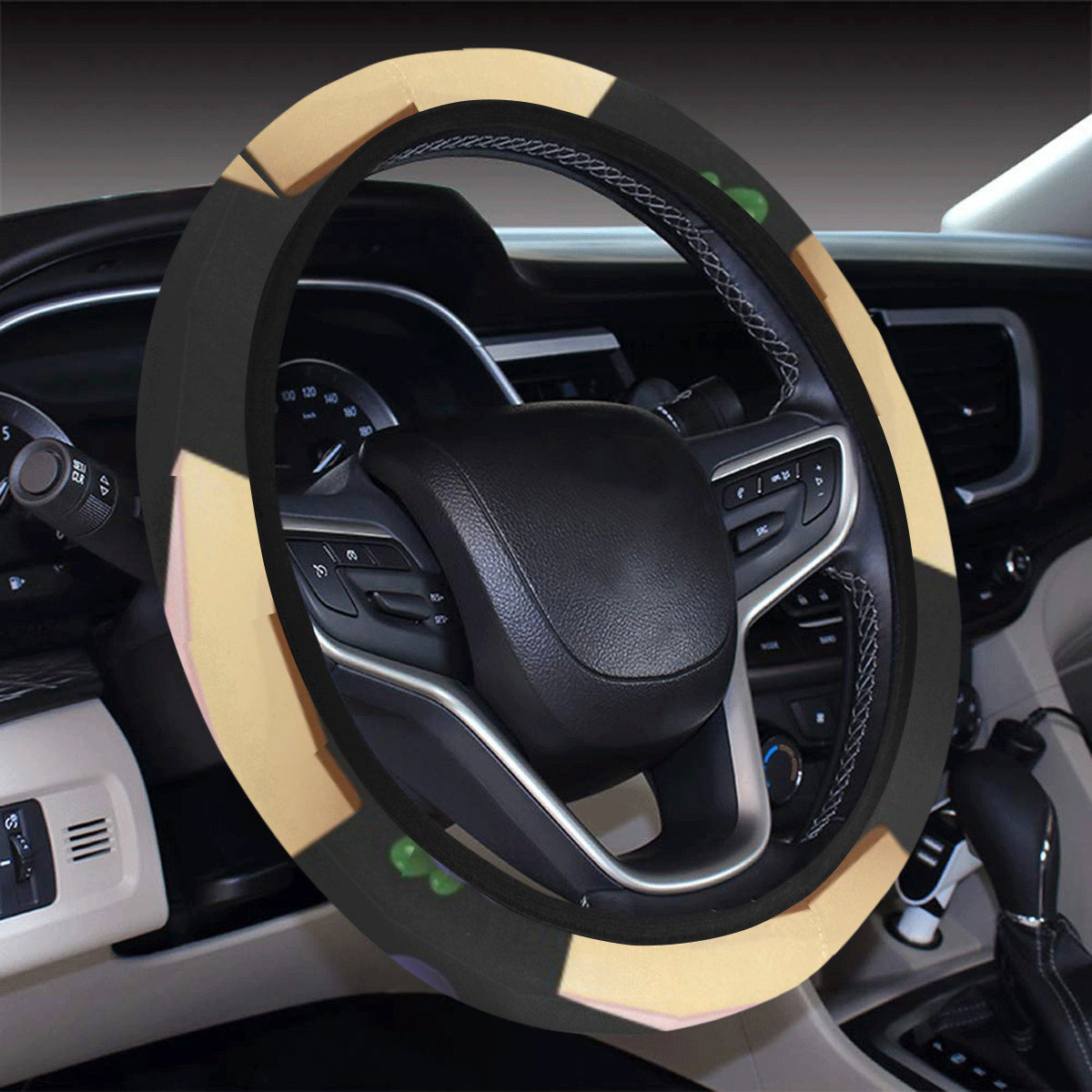 Cheesecake blueberry Pattern Print Design CK01 Steering Wheel Cover with Elastic Edge