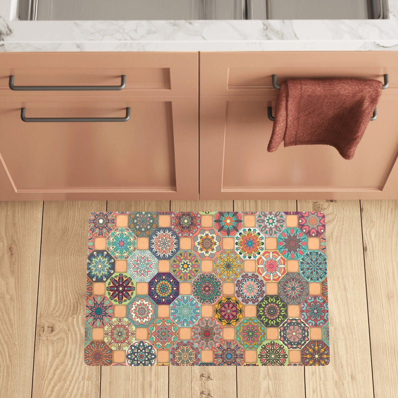 Boho Pattern Print Design 07 Kitchen Mat