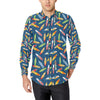 Surfboard Pattern Print Men's Long Sleeve Shirt