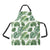 Green Pattern Tropical Palm Leaves Apron with Pocket