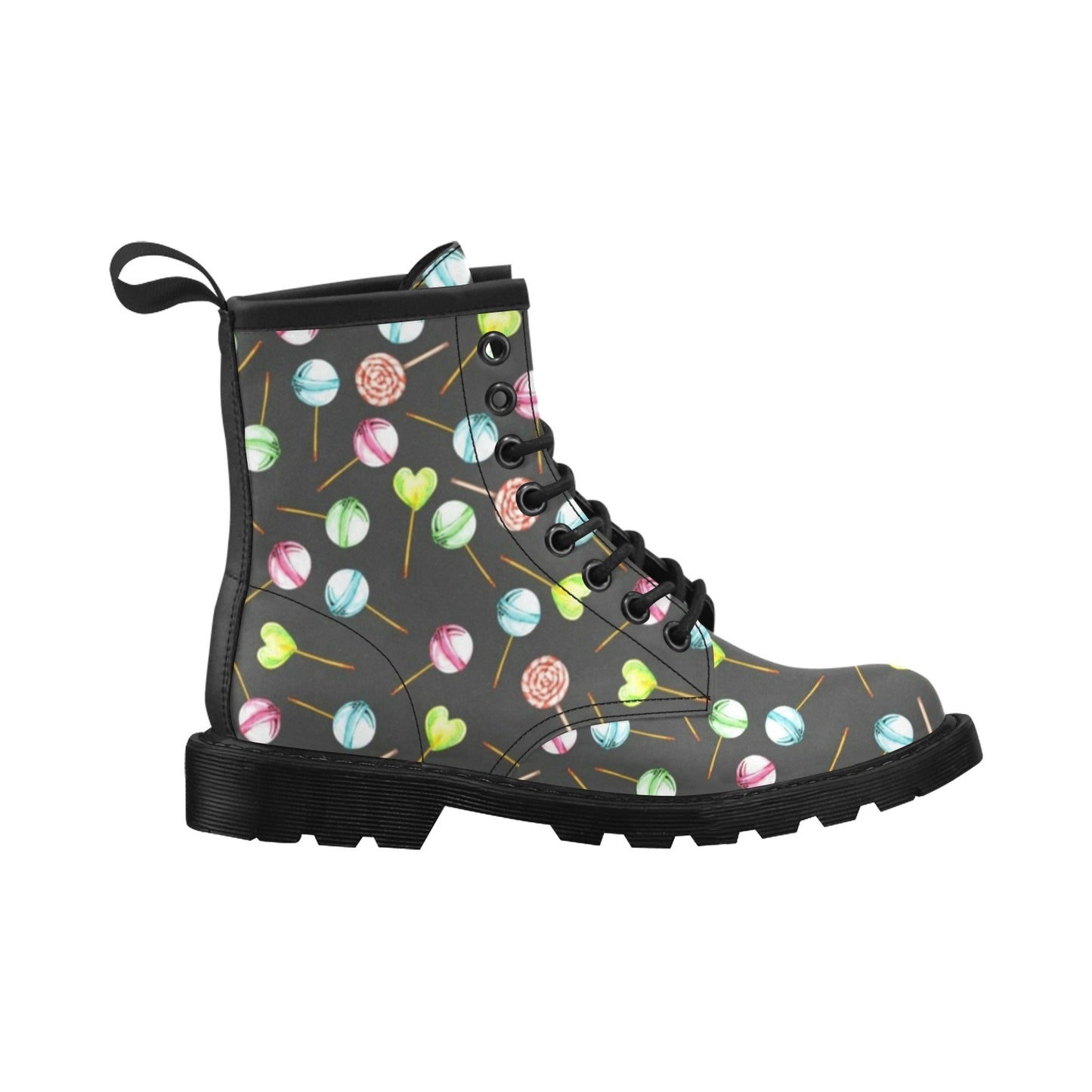 Lollipop Pattern Print Design LL02 Women's Boots