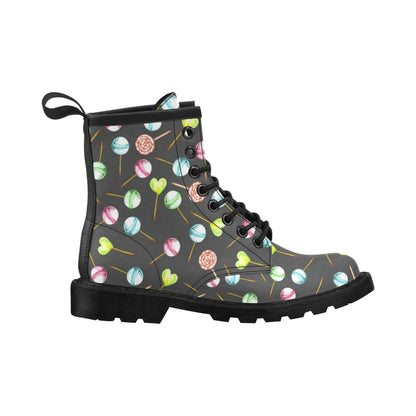 Lollipop Pattern Print Design LL02 Women's Boots