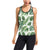 Green Pattern Tropical Palm Leaves Women's Racerback Tank Top