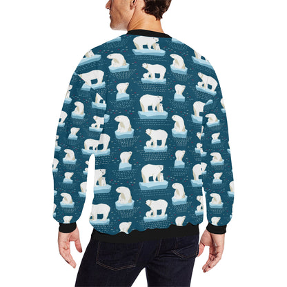 Polar Bear Pattern Print Design PB02 Men Long Sleeve Sweatshirt