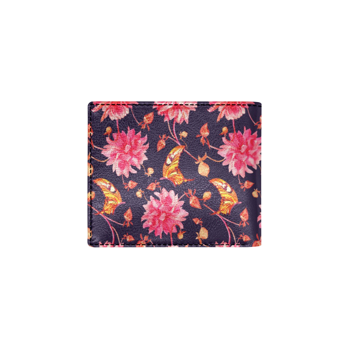 Dahlia Pattern Print Design DH03 Men's ID Card Wallet