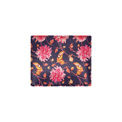 Dahlia Pattern Print Design DH03 Men's ID Card Wallet