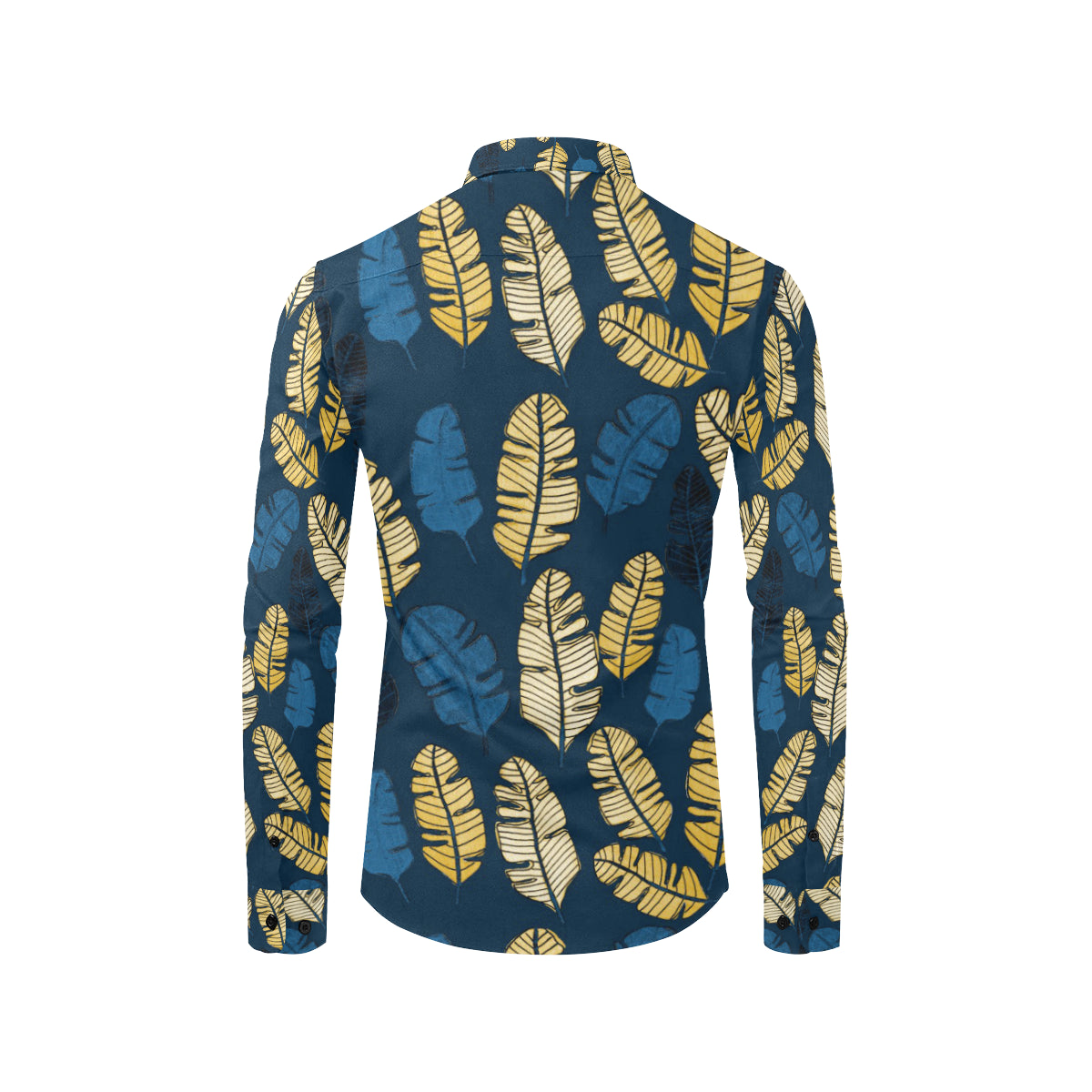Banana Leaf Pattern Print Design BL09 Men's Long Sleeve Shirt