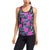 Neon Pink Hibiscus Pattern Print Design HB015 Women's Racerback Tank Top