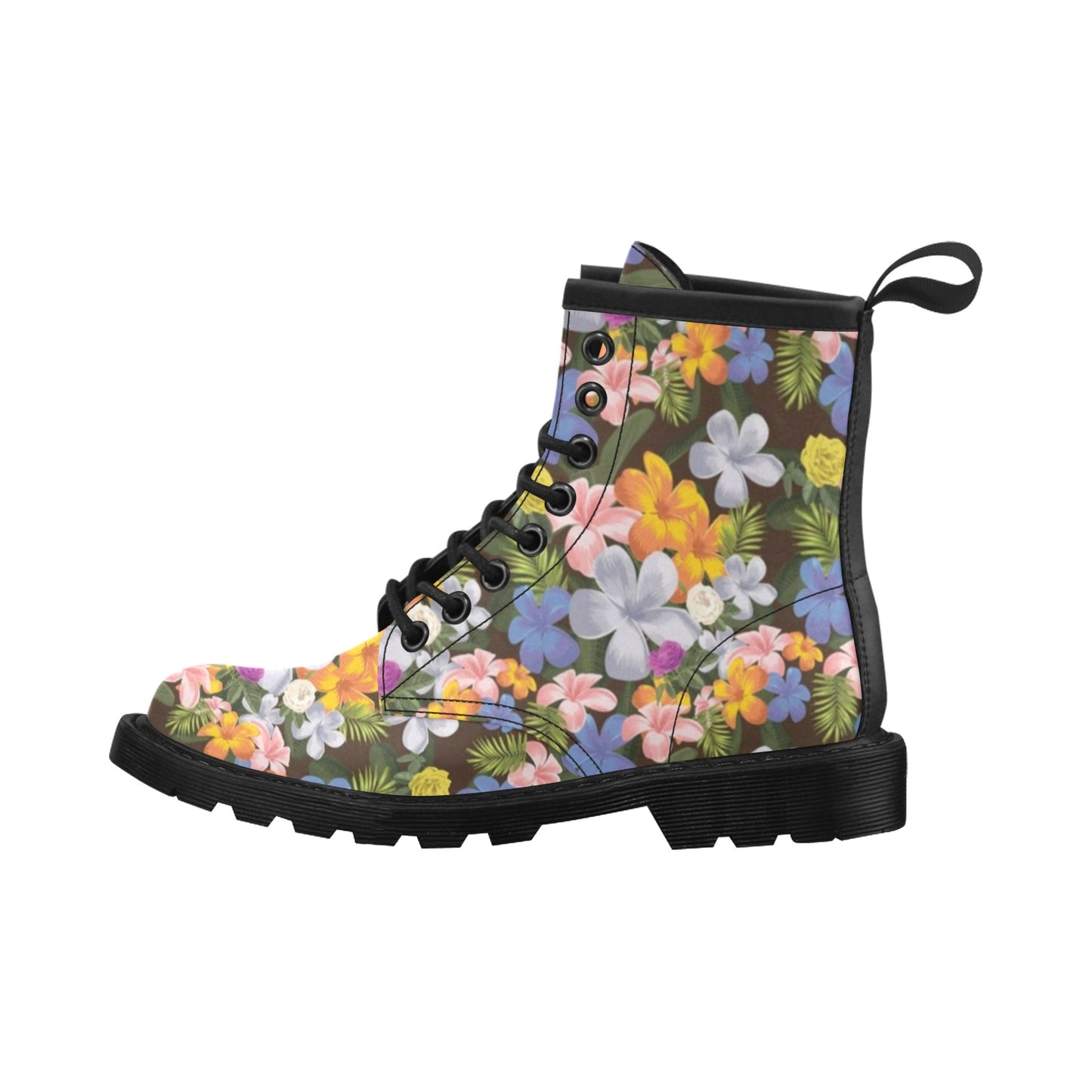 Plumeria Pattern Print Design PM03 Women's Boots
