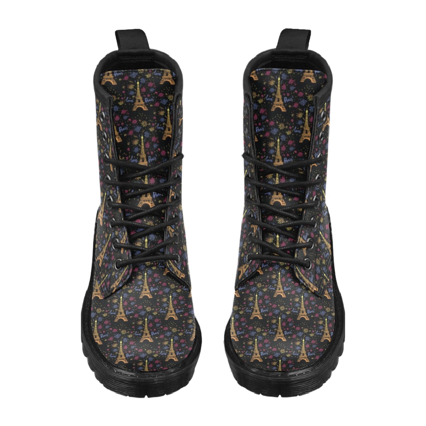 Eiffel Tower Love Paris Print Women's Boots