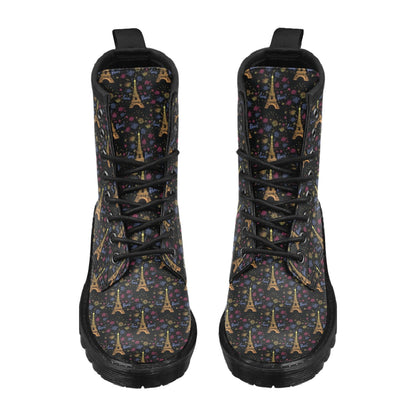 Eiffel Tower Love Paris Print Women's Boots