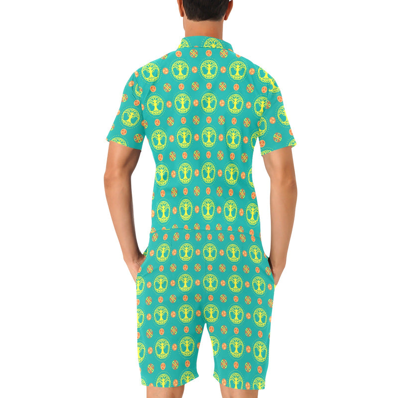 Celtic Tree of Life Print Pattern Men's Romper