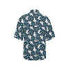 Shark Print Design LKS307 Women's Hawaiian Shirt