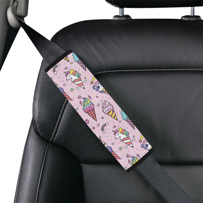 Ice Cream Pattern Print Design IC05 Car Seat Belt Cover