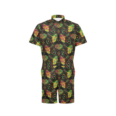 lotus Boho Pattern Print Design LO09 Men's Romper