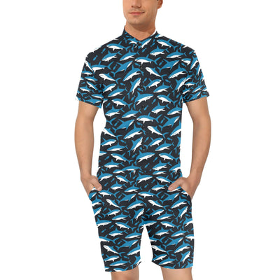 Shark Print Design LKS303 Men's Romper