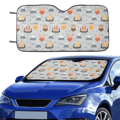 Vikings Print Design LKS307 Car front Windshield Sun Shade
