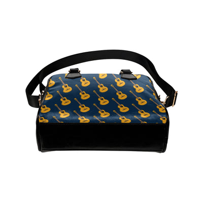 Acoustic Guitar Pattern Print Design 04 Shoulder Handbag